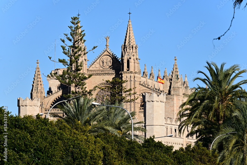 Cathedral of Palma de Mallorca, Roman Catholic Diocese, island Baleares, Spain, Historical building, Cathedral of Palma de Mallorca, Roman Catholic Diocese, island Baleares, Spain, Historical building,