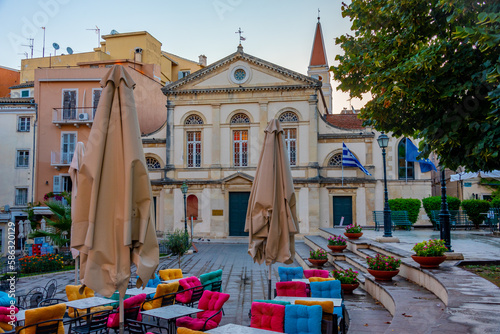 Church of Saint Spyridon in the center of Kerkyra, Corfu, Greece photo