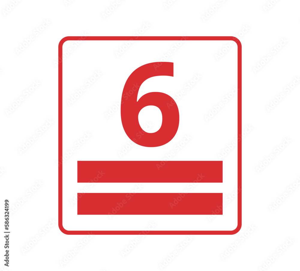 Red stacking height, number 6.
Red stacking height, number 6.
