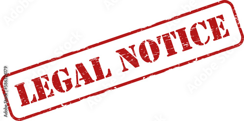 Legal notice grunge rubber stamp photo