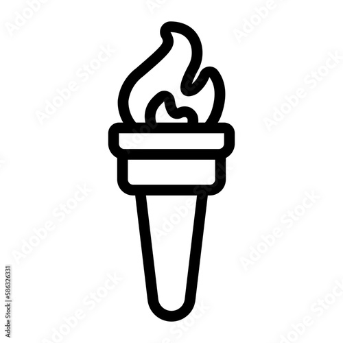 torch line icon