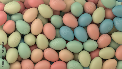 Bright colored pastel Full screen Easter egg background