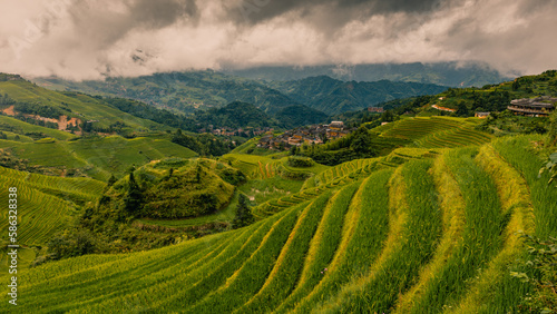 Terraced rice fields near Dazhai Village, Longji, China