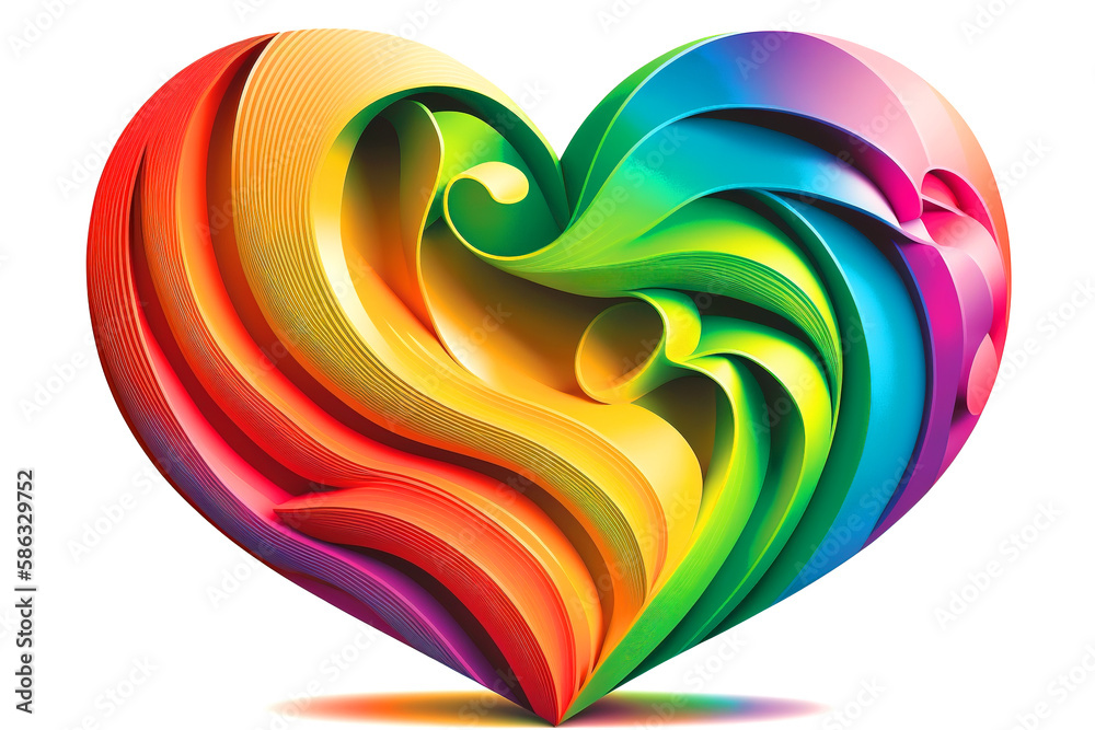 Multicolored heart is a symbol of the unity and strength that comes ...
