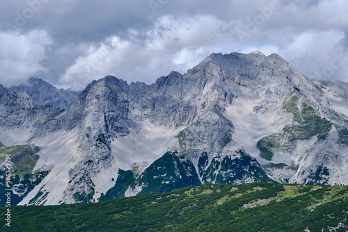 Mountain landscape with clouds