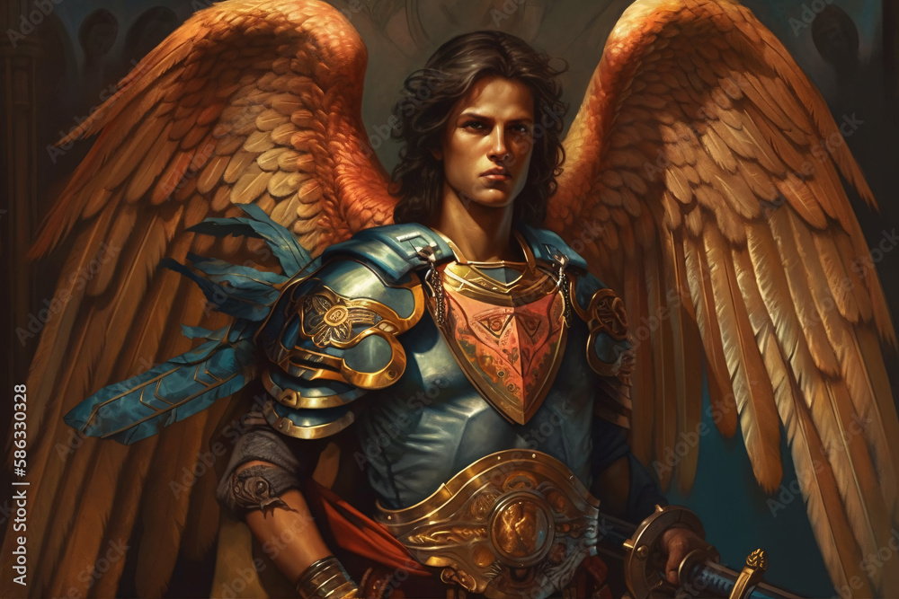 St. Michael the Archangel Illustration. Archangle Saint Michael