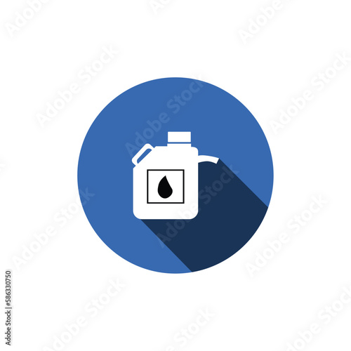 Flat icons set, jerrican isolated icon on white background,  oil industry