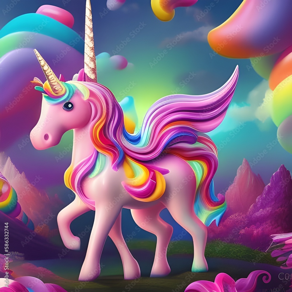 Fototapeta premium Magic unicorn candy