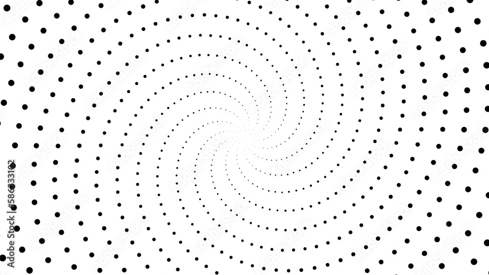 Fibonacci spiral patterns in vector. Mathematical morphology