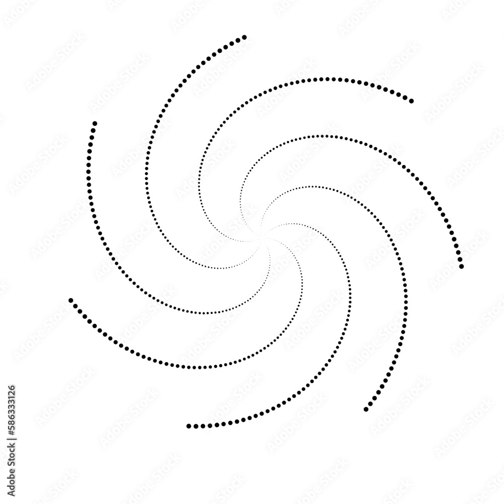 Fibonacci spiral patterns in vector. Mathematical morphology