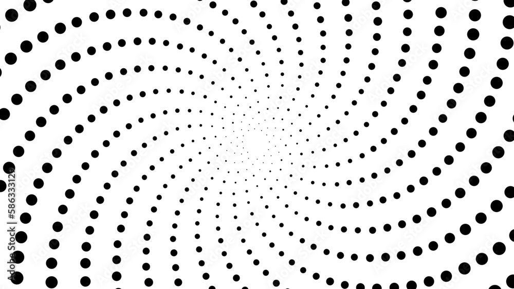 Fibonacci spiral patterns in vector. Mathematical morphology