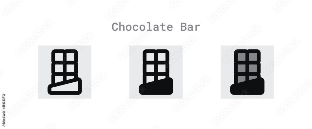 chocolate bar icon set chocolate bar icon set