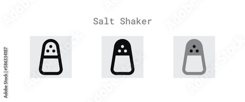 salt shaker icon set