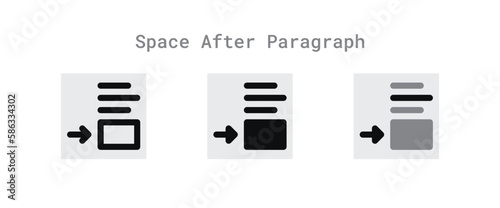 space after paragraph icon set: