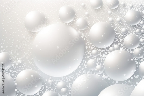 Abstract festive bokeh background, white on white. AI generated image