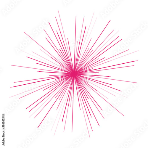 firework isolated on white background vector illustration