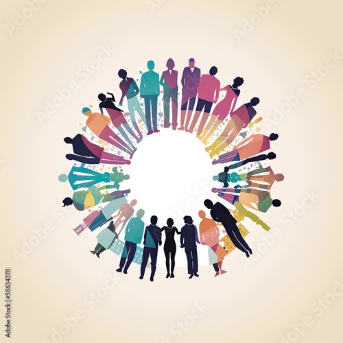 United in Diversity: A Colorful Illustration of People of Different Ethnicities