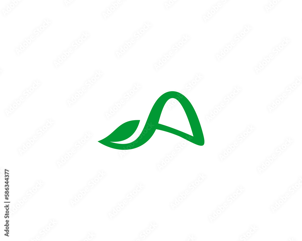 Initial letter A and leaf logo design template elements - Vector
Initial letter A and leaf logo design template elements - Vector