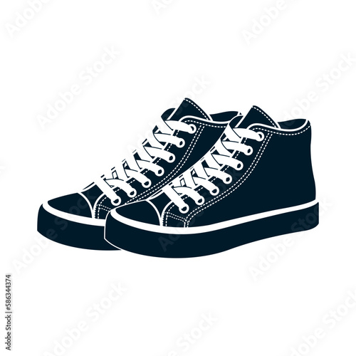 Vector illustration of a pair of sneakers