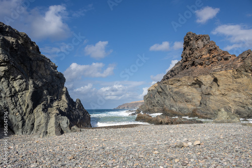Pena Horadada beach with giant rocks, Fuerteventura