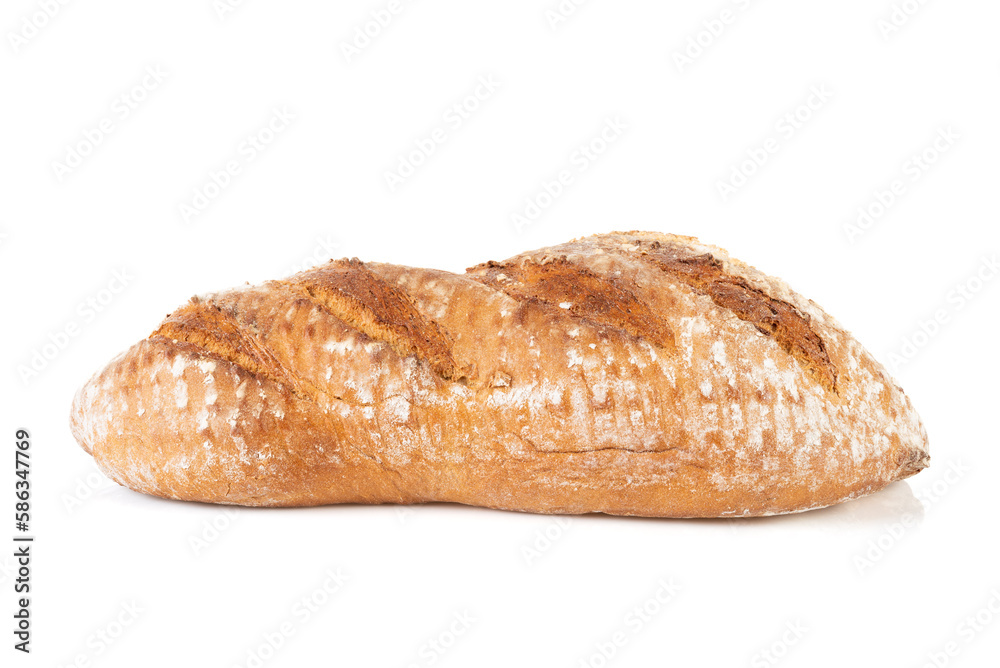 Freshly baked bread isolated on white background Freshly baked bread isolated on white background