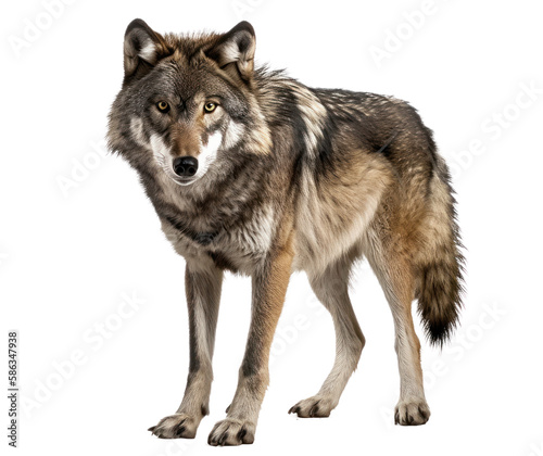 Wild wolf isolated on transparent background © ayselucar