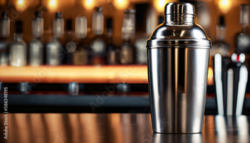 High-Quality Bar Shaker/Mixer Background - Texture and Detail