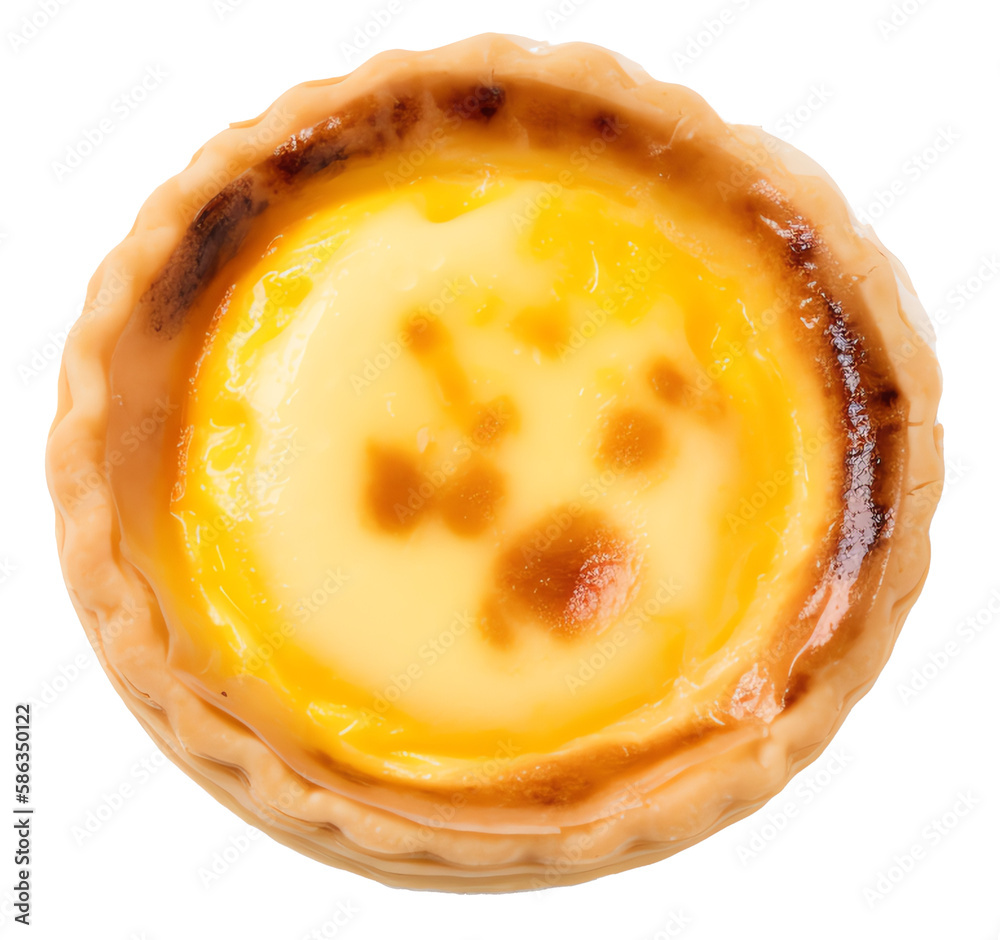 egg tart isolated on transparent background