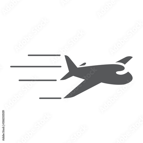 Airplane icon. Vector illustration.