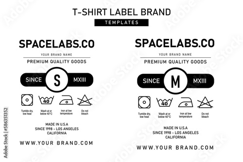 Clothing label tag graphic design