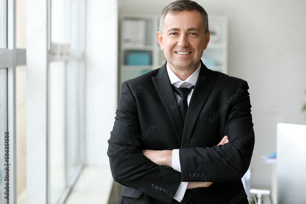 Mature accountant working in office Mature accountant working in office