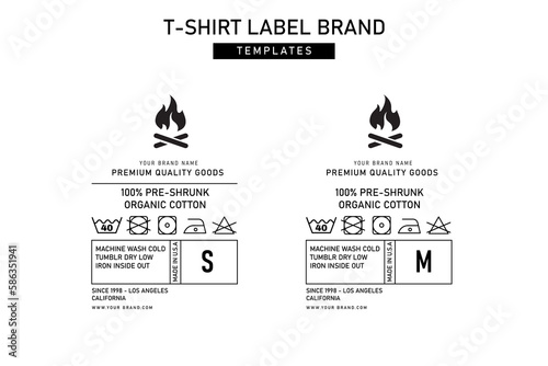 Clothing label tag graphic design