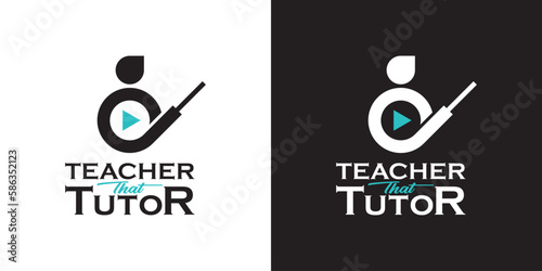 Teacher That Tutor Logo Simple