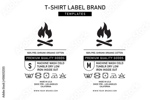 Clothing label tag graphic design
