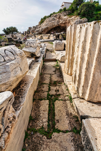 Ruins in the archaeological site of Eleusis, Attica, Greece photo