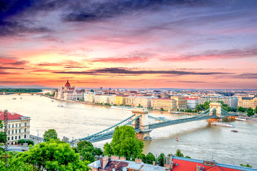 Blick über Budapest, Ungarn 