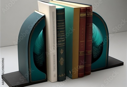 Creative bookend for the ends of a row of books in a shelf