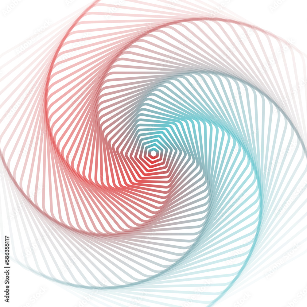 Rotating concentric squares, Square optical illusion pattern - black and colour, Geometric abstract gray background radial in vector Rotating concentric squares, Square optical illusion pattern - black and colour, Geometric abstract gray background radial in vector