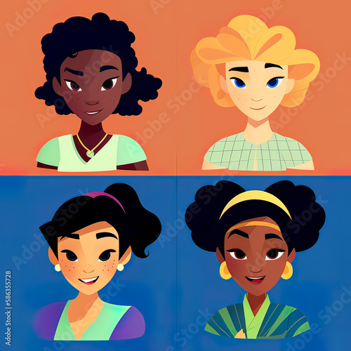 Character in fantasy world. Diversity avatar. Generative ai