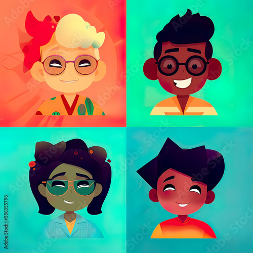 Character in fantasy world. Diversity avatar. Generative ai