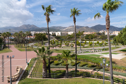 Torremolinos Parque La Bateria park tourist attraction Costa del Sol, Andalusia Spain
