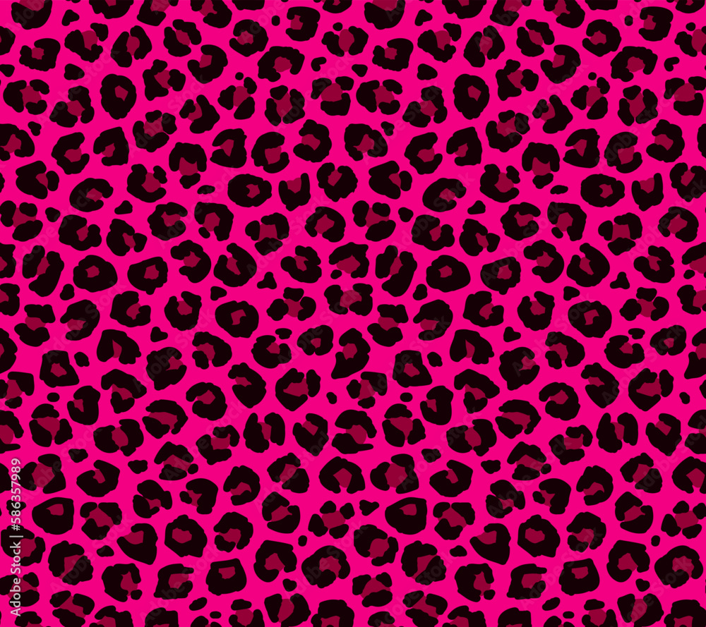 Seamless jaguar fur pattern. Fashionable wild color leopard print background. Modern panther animal fabric textile print design. Stylish vector color illustration Seamless jaguar fur pattern. Fashionable wild color leopard print background. Modern panther animal fabric textile print design. Stylish vector color illustration