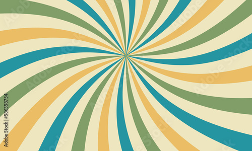 Blue, green and yellow vintage background with lines