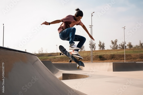 Man on skateboard (AI Generated) © Djomas