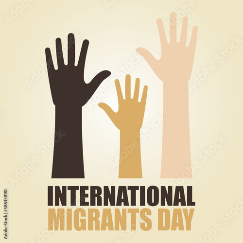 International migrand day background. Concept for flat illustration vector concept background for web design