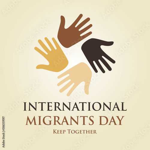 International Migrants day vector illustration reminded each year on December