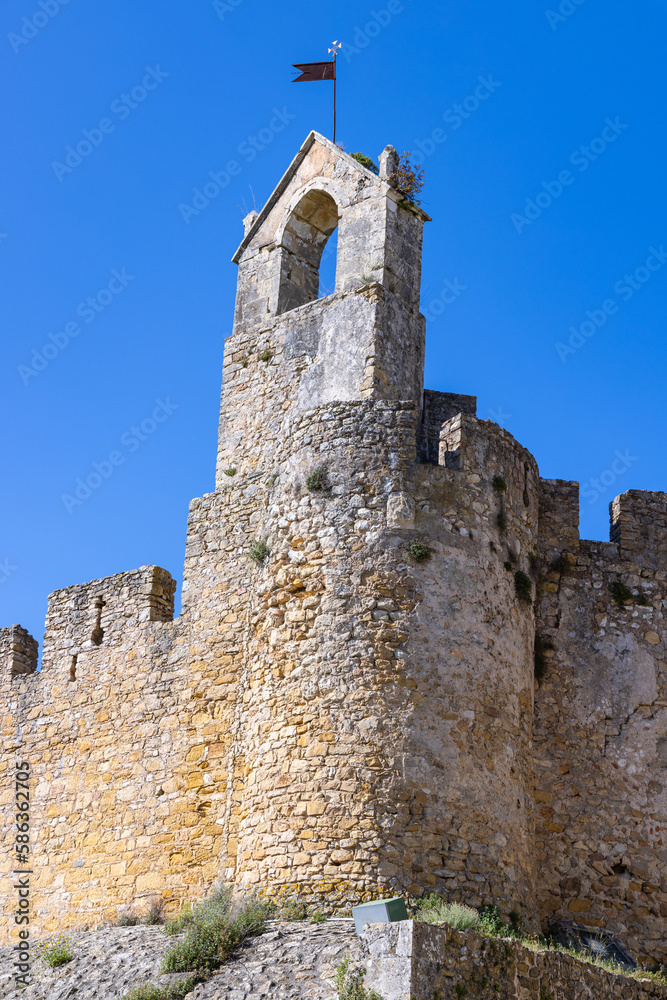 Ruins of the Castle of Tomar, Castelo de Tomar, built by the Knights Templar. A UNESCO World Heritage Site. Ruins of the Castle of Tomar, Castelo de Tomar, built by the Knights Templar. A UNESCO World Heritage Site.