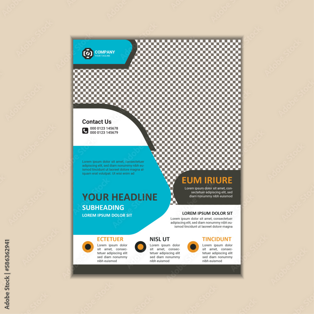 Corporate business flyer template simple and clean a4 size vector design Corporate business flyer template simple and clean a4 size vector design