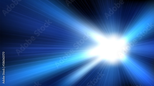 Blue Light Shining Background, Elegant Illuminated Light. Widescreen Vector Illustration