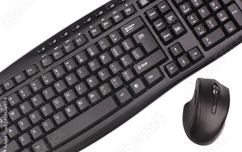 keyboard with a mouse on a transparent background ...